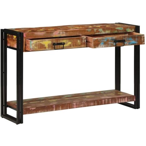 Table console Multicolore bois de récupération massif vidaXL