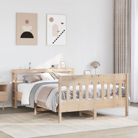 Cadre de lit sans matelas 120x200 cm bois de pin massif vidaXL (1/5)