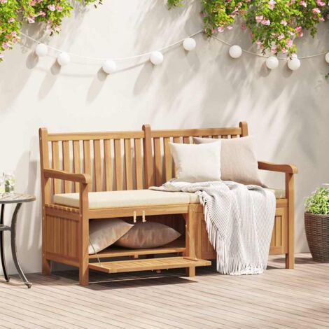 Banc de Rangement de Jardin Marron 150 x 60 x 90 cm vidaXL