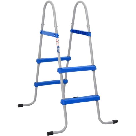 vidaXL Échelle de piscine pour piscine hors sol 84 cm acier plastique (1/5)