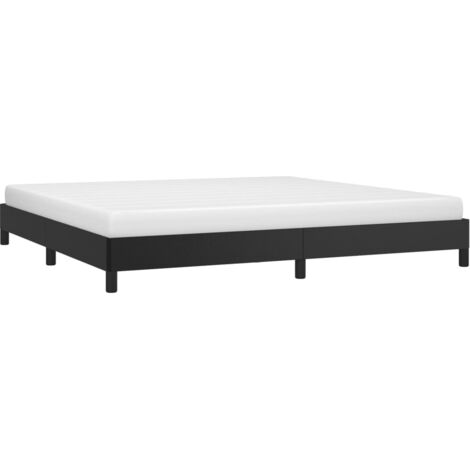 Cadre de lit sans matelas noir 200x200 cm similicuir vidaXL (1/5)