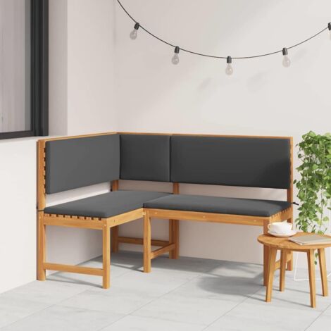 Banc d'angle de jardin Marron 140 x 100 x 91cm vidaXL