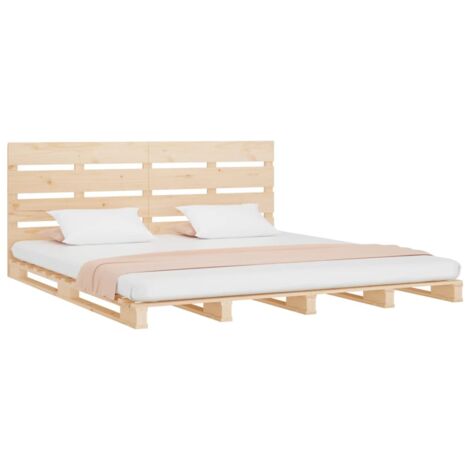 Cadre de lit sans matelas 200x200 cm bois massif de pin vidaXL (1/5)