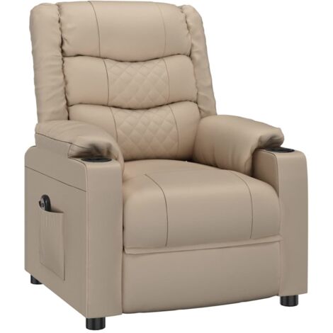 Fauteuil inclinable électrique Cappuccino Similicuir vidaXL (1/5)