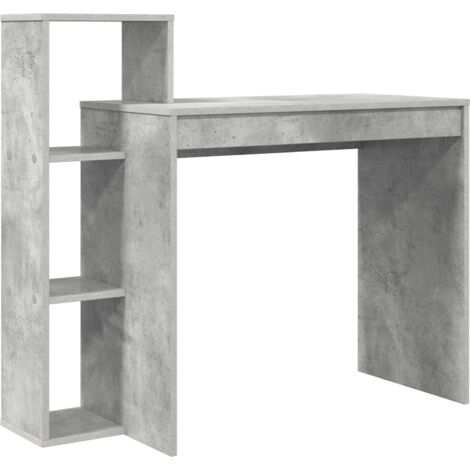 Bureau Gris béton 100 x 40 x 90 cm Bois d'ingénierie vidaXL