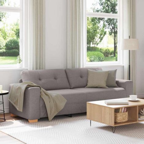 Canapé Taupe 221 x 78 x 80 cm tissu vidaXL