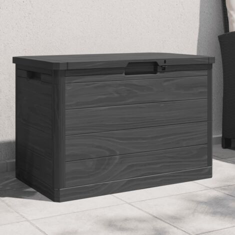 Boîte à coussins d'extérieur anthracite 77,5x44,5x53 cm PP vidaXL
