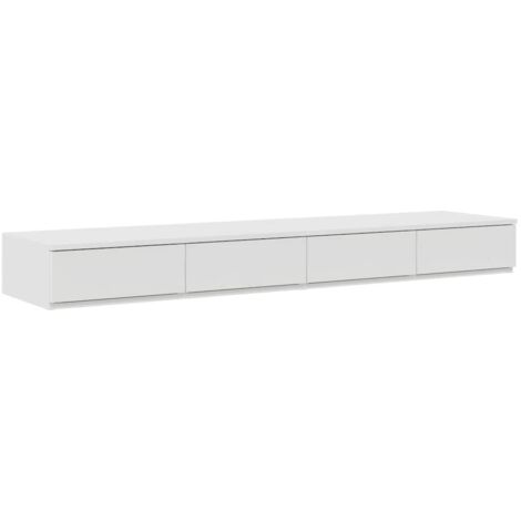 Vidaxl – Tiroirs de lit blanc 160 x 36.5 x 16.5 cm – Bois d'ingénierie durable – Finition mate – Rangement élégant pour chambre moderne (1/5)