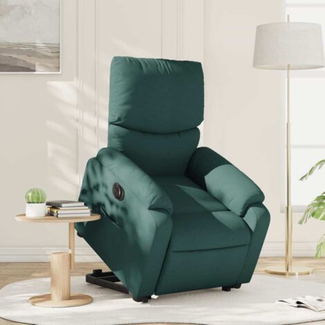 Fauteuil inclinable électrique vert foncé tissu vidaXL (1/5)