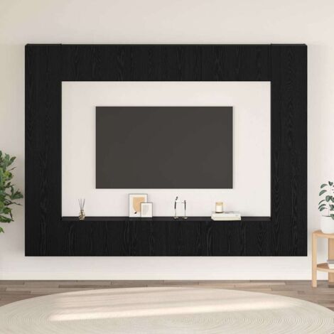 Ensemble meuble TV 10 pcs Chêne noir Moyen 30,5 x 30 x 90 cm vidaXL