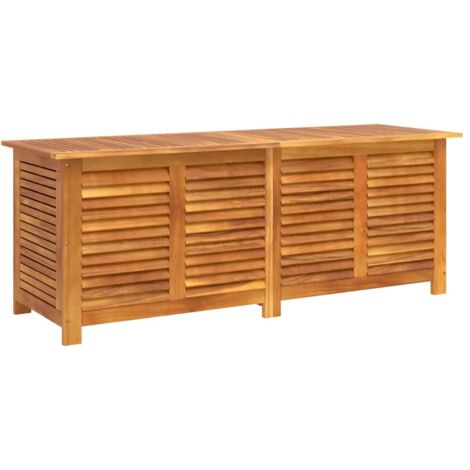 Vidaxl – Coffre de jardin en bois d'acacia 150x50x56cm – Résistant à l'eau – Sac de rangement inclus – Idéal pour coussins et jouets