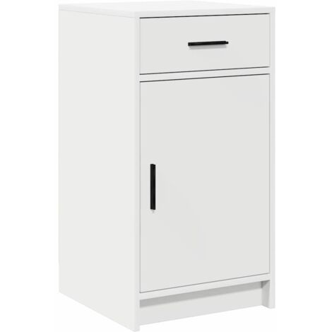 Vidaxl – Buffet blanc avec tiroir 40 x 40.5 x 75 cm – Bois d'ingénierie durable – Installation facile avec fixation murale – Style minimaliste