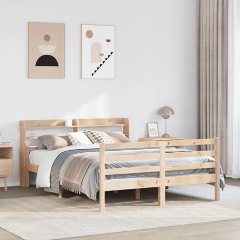Cadre de lit avec tête de lit sans matelas 150x200 cm vidaXL (1/5)