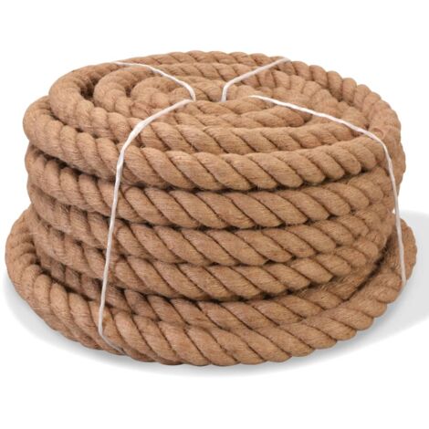 Vidaxl – Corde en jute 100 % 30 mm 50 m – Résistante à l'abrasion pour agriculture et expédition – Douce au toucher