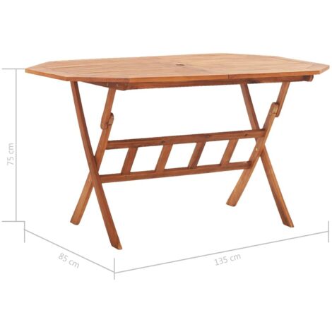 BEAU Table de jardin - table à manger d'extérieur pliable