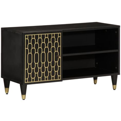 Meuble TV 80x31,5x46 cm bois massif de manguier vidaXL (1/5)