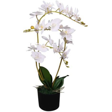 Plante artificielle avec pot Orchidée 65 cm Blanc vidaXL