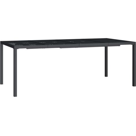 Table de jardin anthracite 200x100x72 cm acier vidaXL (1/6)