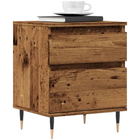 Table de chevet vieux bois 40x35x50 cm bois d’ingénierie vidaXL (1/5)