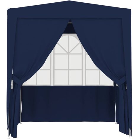 Tente de réception avec parois latérales 2,5x2,5 m Bleu 90 g/m² vidaXL