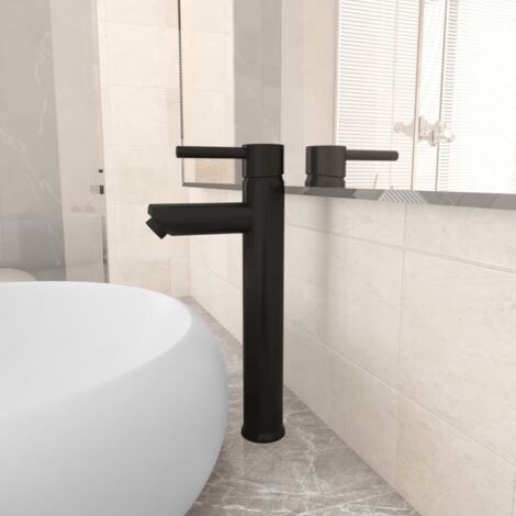 Mitigeur de salle de bain Noir 12x30 cm vidaXL