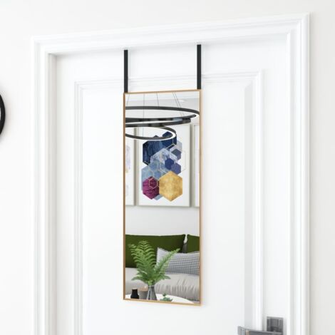 Miroir de porte Doré 30x80 cm Verre et aluminium vidaXL