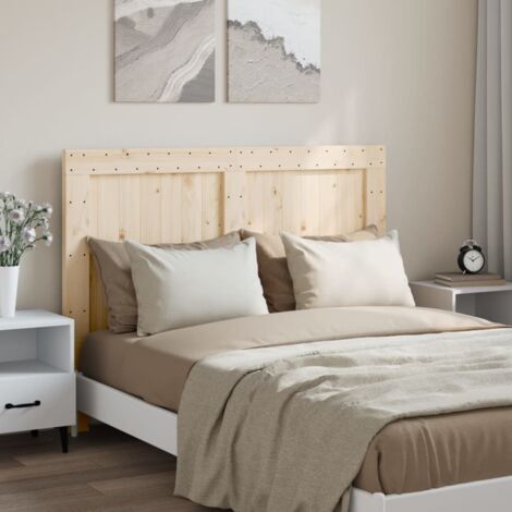 Vidaxl – Tête de lit en bois massif de pin 140x104 cm – Cadre robuste et stable – Soutien dorsal confortable pour lecture et détente
