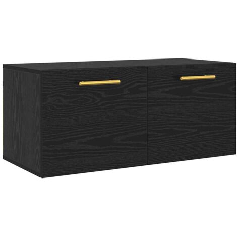 Meuble mural Chêne noir 80 x 36.5 x 35 cm Bois d'ingénierie vidaXL (1/5)