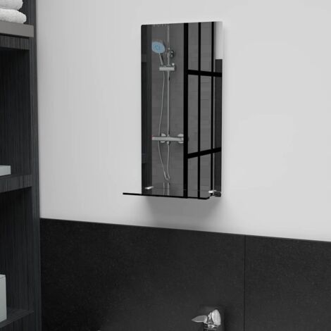 Miroir mural avec étagère 20x40 cm Verre trempé vidaXL