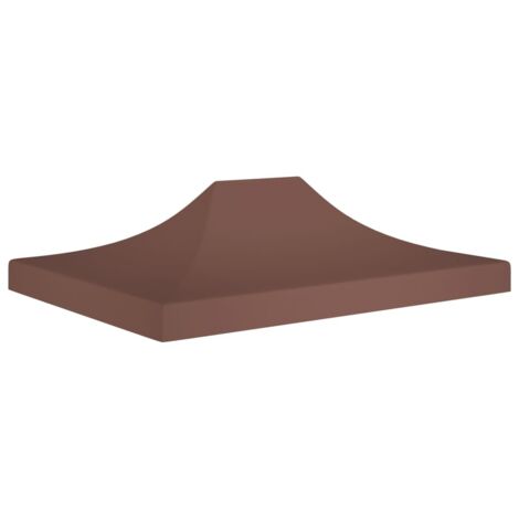 Toit de tente de réception 4x3 m Marron 270 g/m² vidaXL