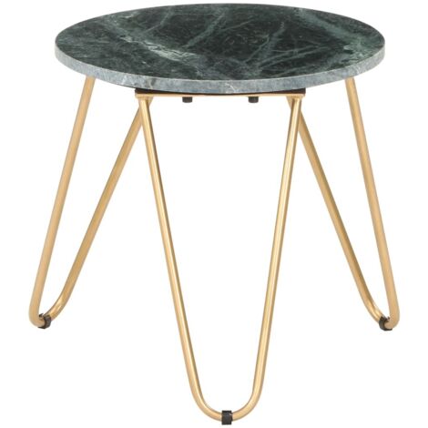 vidaXL Table basse Vert 40x40x40 cm Pierre véritable et texture marbre (1/5)