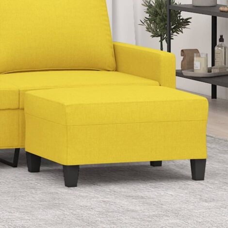 Repose-pied Jaune clair 70x55x41 cm Tissu vidaXL