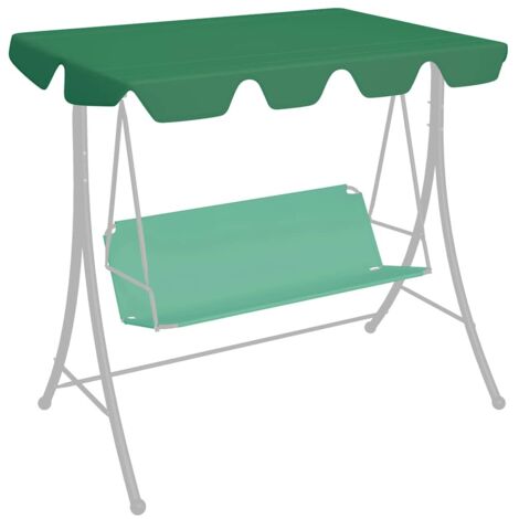 Toit de rechange de balançoire vert 188/168x145/110 cm vidaXL