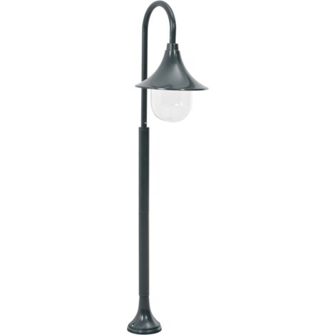 Vidaxl – Lampadaire d'extérieur 120 cm en aluminium vert foncé – Douille E27 – Indice de protection IP44 – Abat-jour en PVC pour usage extérieur