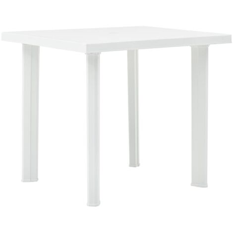 vidaXL Table de jardin Blanc 80x75x72 cm Plastique