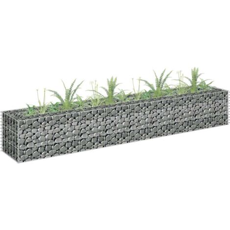 Vidaxl – Lit surélevé à gabion acier galvanisé 180x30x30 cm – Conception de grille stable – Capacité de charge élevée – Facile à assembler (1/5)