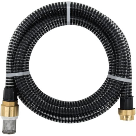 Vidaxl – Tuyau d'aspiration 10 m – PVC noir avec connecteurs en laiton – Pour installations d'eau domestiques et pompes de jardin (1/5)