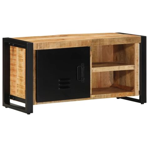 Meuble TV 80x30x40 cm bois massif de manguier brut vidaXL (1/5)