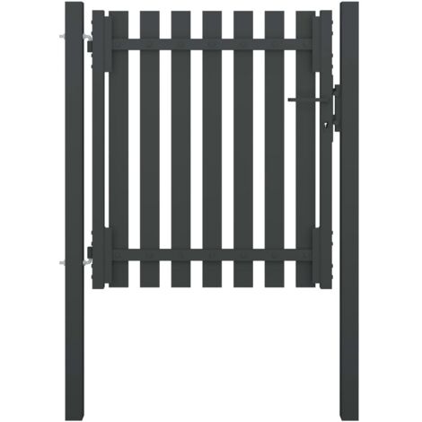 Vidaxl – Portail fer et acier 100x75 cm – Couleur anthracite – Cadre renforcé pour sécurité – Système de verrouillage inclus (1/4)