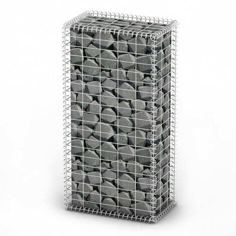 Vidaxl – Panier de gabion avec couvercle en acier galvanisé 100x50x30 cm – Résistant aux intempéries – Capacité de charge 1400 kg/m³ (1/7)