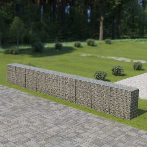 Vidaxl – Mur à gabion avec couvercles en acier galvanisé 900x50x100 cm – Grande capacité de charge 1400 kg/m³ – Pour murs de soutènement durables