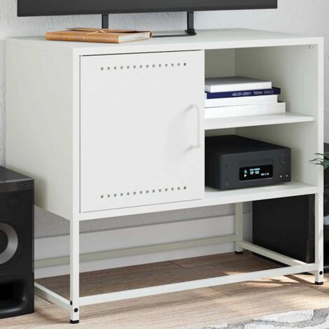 Meuble TV blanc 68x39x60,5 cm acier vidaXL (1/5)