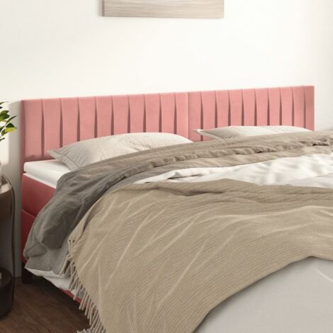 Têtes de lit 2 pcs Rose 80x5x78/88 cm Velours vidaXL (1/5)