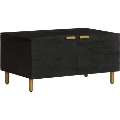 Table basse Noir 80x50x40 cm Bois d'ingénierie vidaXL (1/5)
