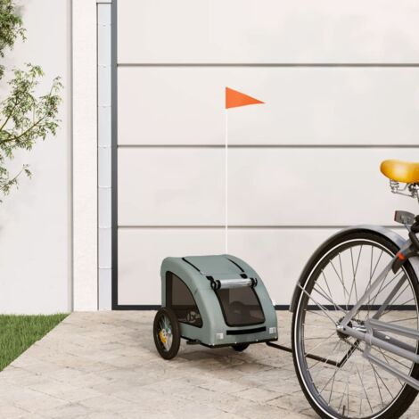 Vidaxl – Remorque de vélo pour animaux de compagnie – Charge maximale 30 kg – Cadre en fer durable – Tissu oxford imperméable – Dimensions 124 x 53 x 53 cm (1/5)