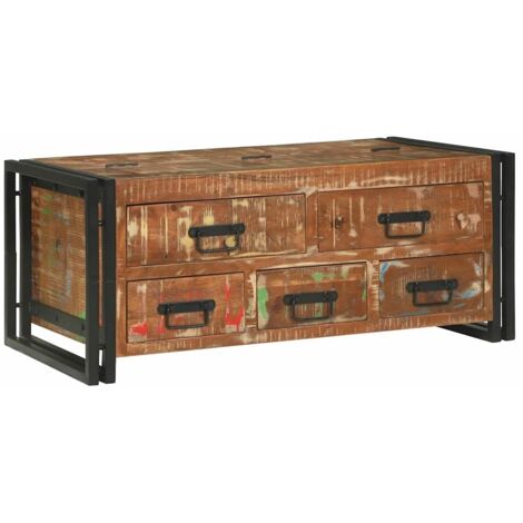 Table basse Marron 90 x 50 x 38 cm bois de récupération massif vidaXL (1/5)