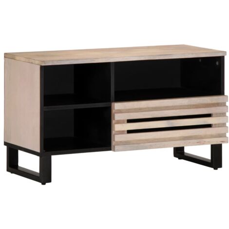 Meuble TV 80x34x46 cm bois massif de manguier vidaXL (1/5)