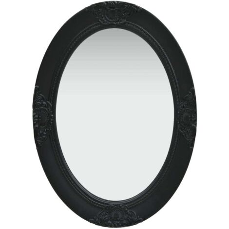 Miroir mural style baroque 50x70 cm noir vidaXL