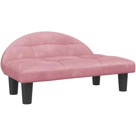 Lit pour chien rose 70x52x30 cm velours vidaXL