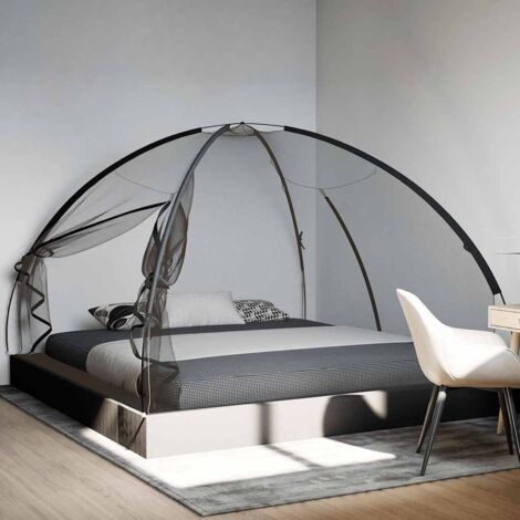 Vidaxl – Moustiquaire mongole 200x200x135 cm – Maille 220 trous/pouce – Poteaux en fibre de verre – Accès par 2 portes zippées